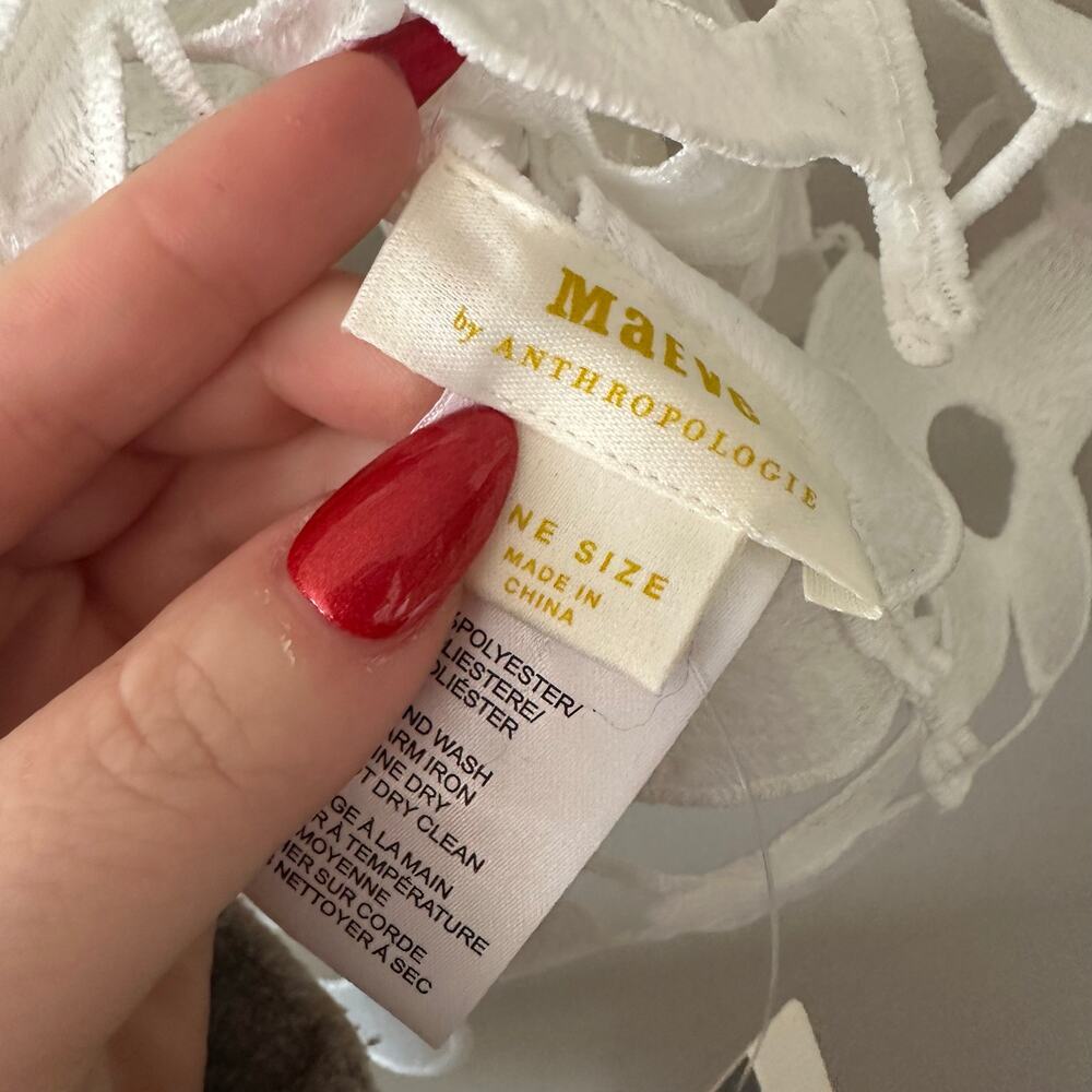 Anthropologie Maeve Maeve Floral Lace Vest OS NEW WITH TAGS - Picture 4 of 7